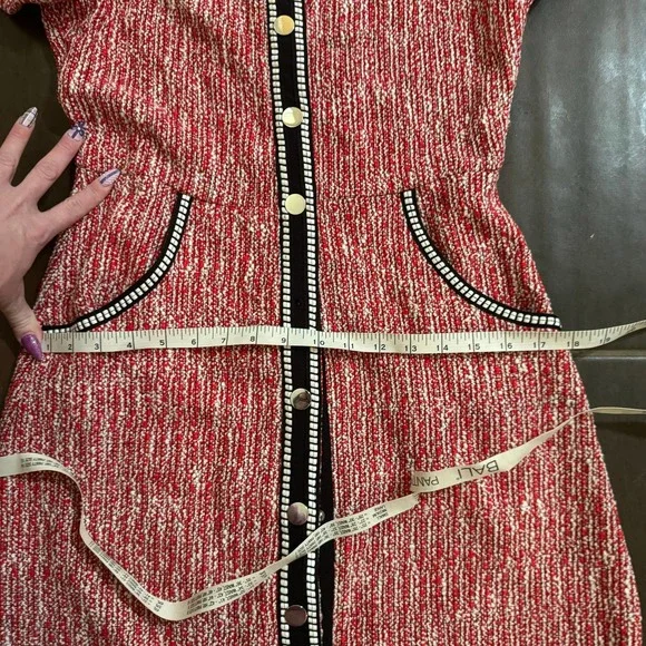 Maje Red and Black Mini Dress - Picture 9 of 14